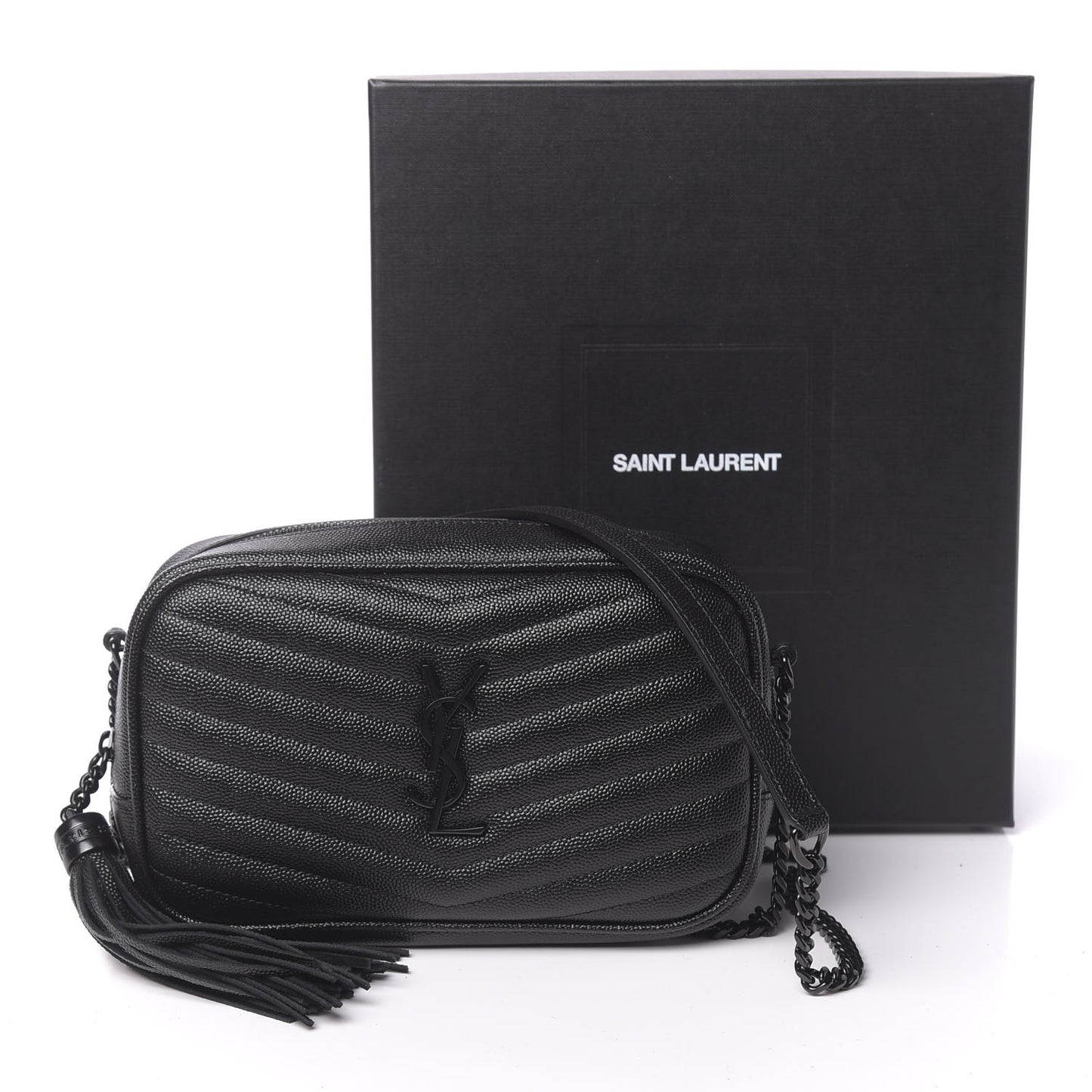 Grain De Poudre Matelasse Monogram Mini Lou Camera Bag Black