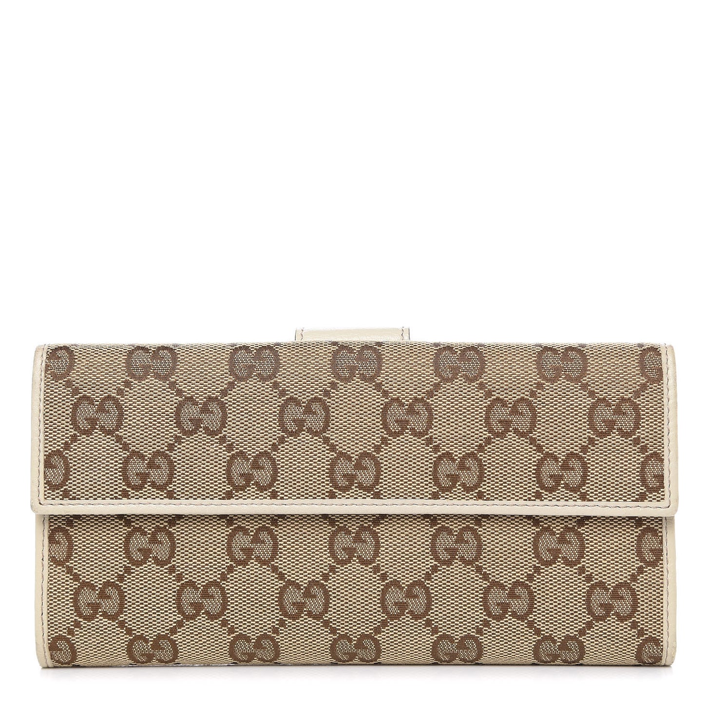 Monogram Icon Bar Continental Flap Wallet Off White