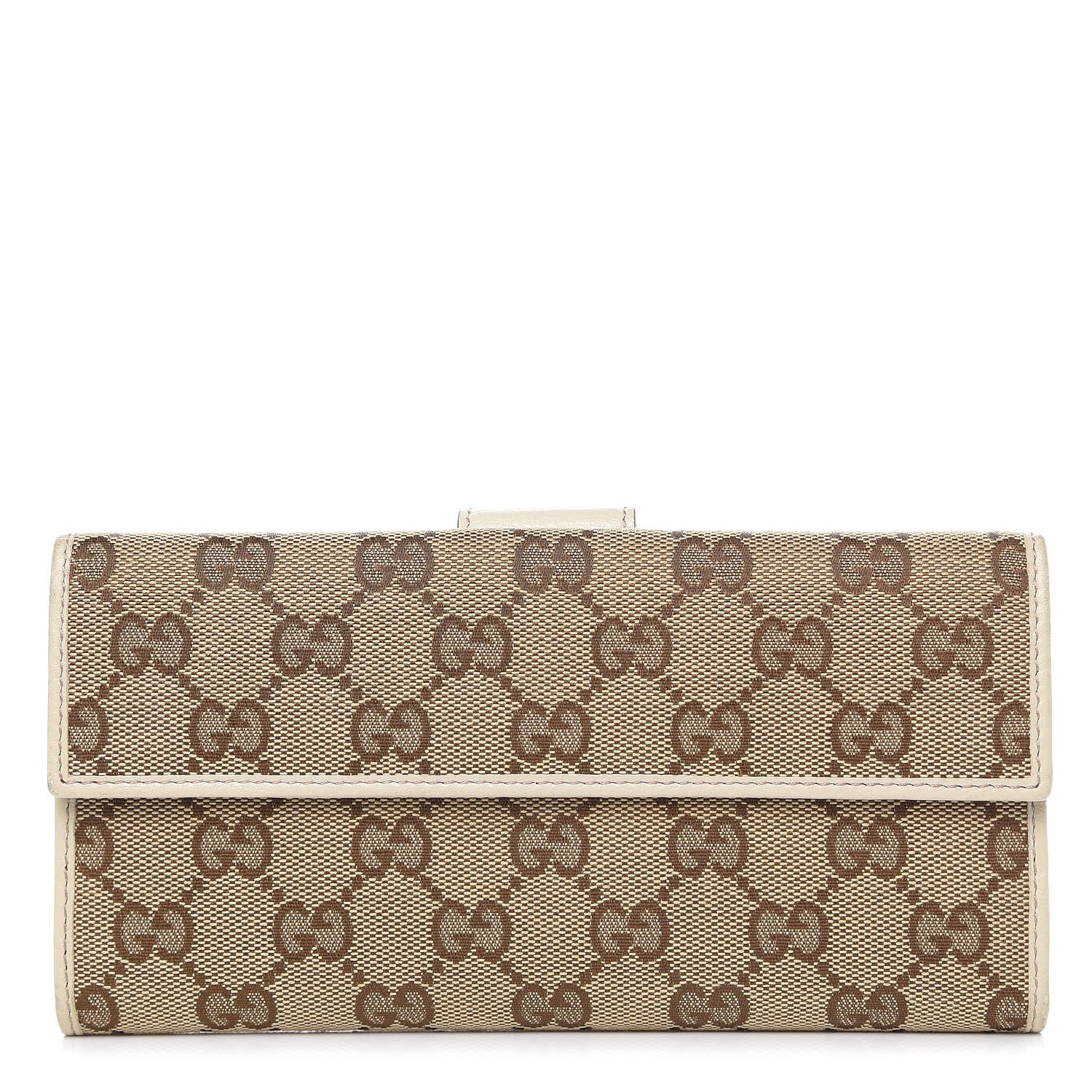 Gucci Monogram Icon Bar Continental Flap Wallet Off White 1 of 11