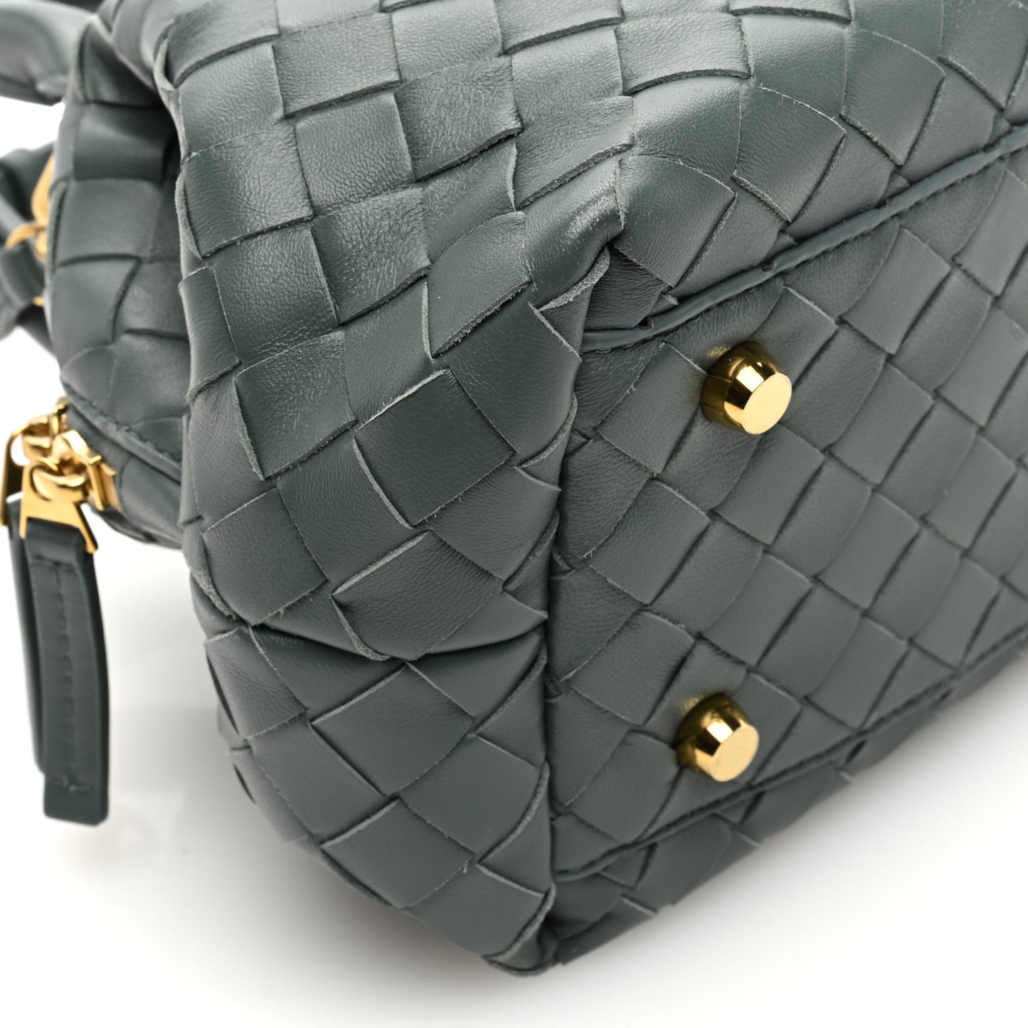 Nappa Intrecciato Mini Bauletto Slate