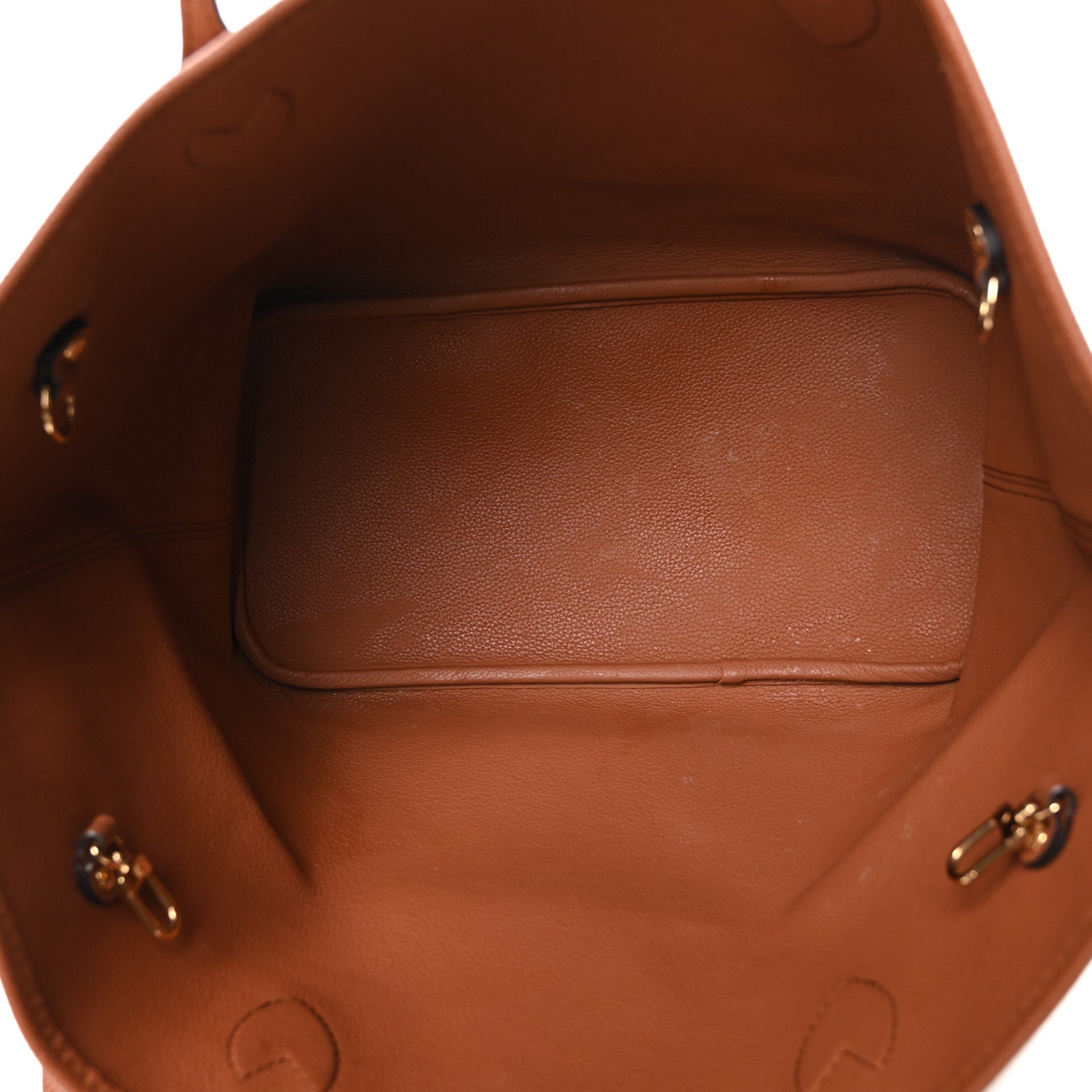 Louis Vuitton Monogram Calfskin Neo Neverfull Inside Out MM Tan 9 of 18