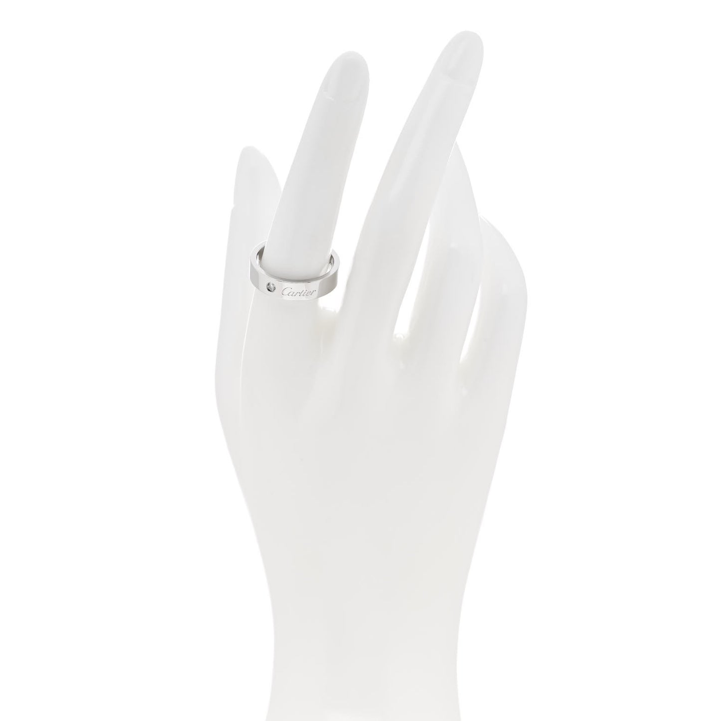 Platinum Diamond 5mm C De Cartier Wedding Band Ring 57 8