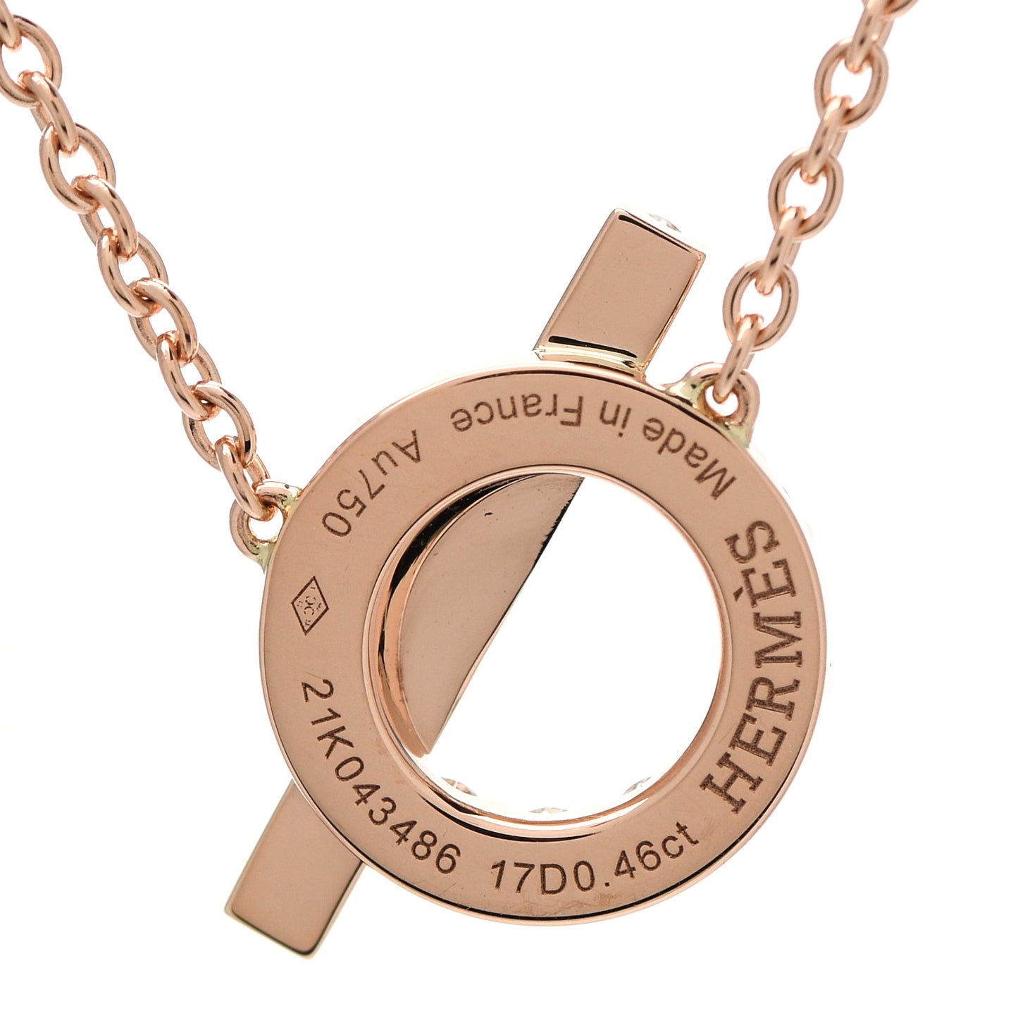 18K Rose Gold Diamond Finesse Pendant Necklace