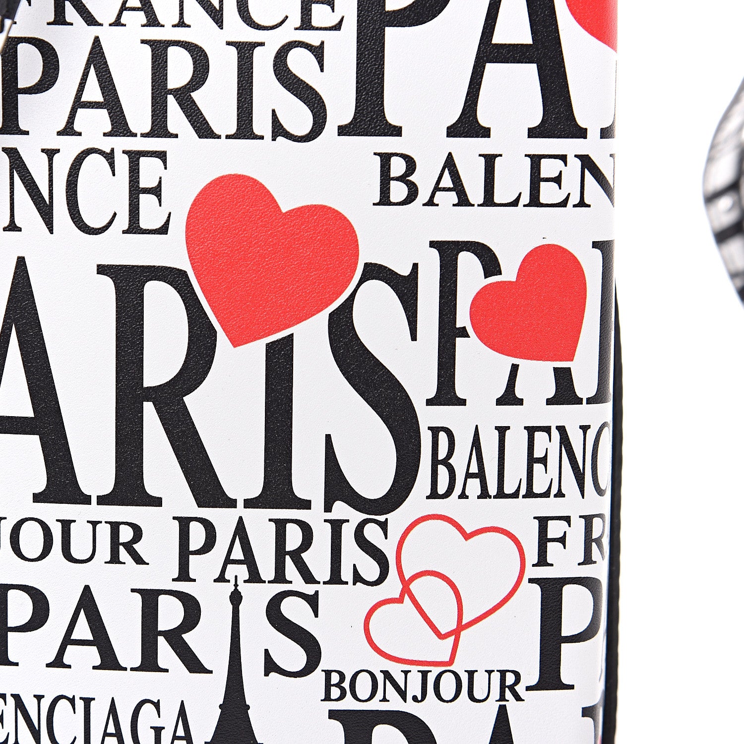 Balenciaga Calfskin Bonjour Paris Print Shopping Phone Holder Bag Paris Bonjour 5 of 7