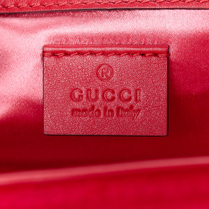 Gucci Velvet Crystal Square G Shoulder Bag Red 6 of 14