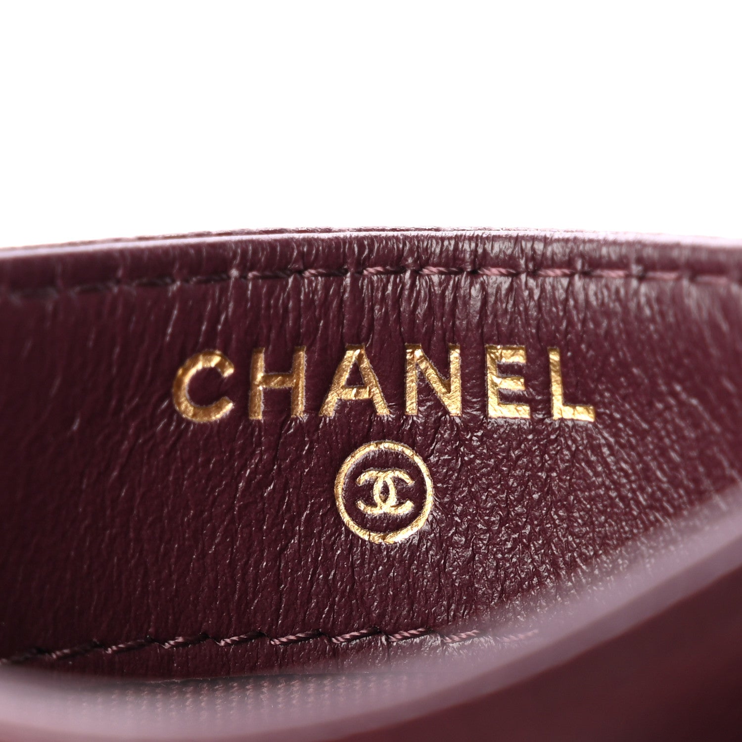 Chanel Caviar Quilted Card Holder Burgundy 6 of 9