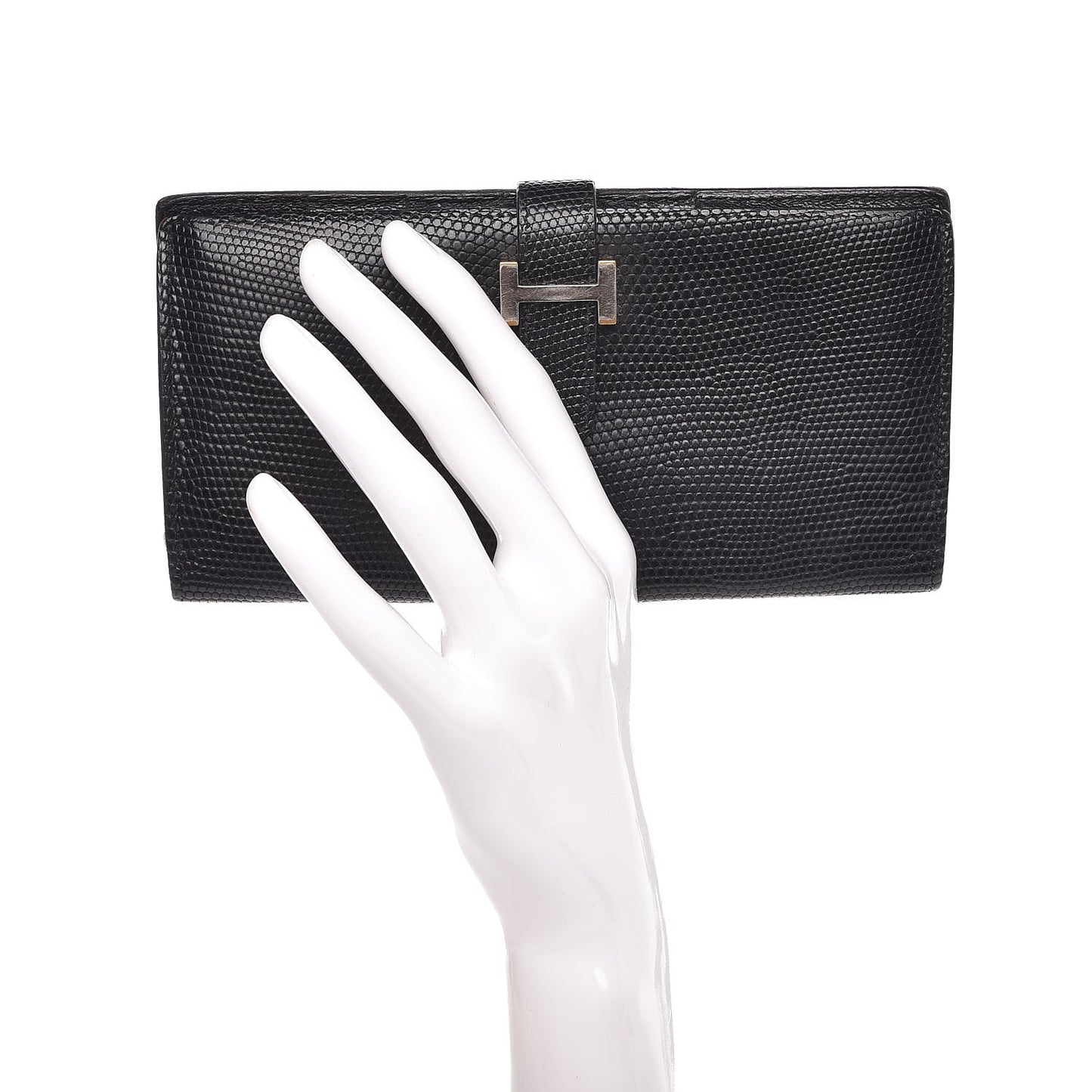 Lizard Bearn Gusset Wallet Black