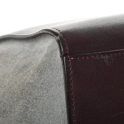 Celine Smooth Calfskin Suede Medium Tri-Color Trapeze Dark Grey 21 of 23