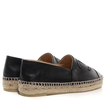 Chanel Lambskin CC Espadrilles 36 Black 4 of 8