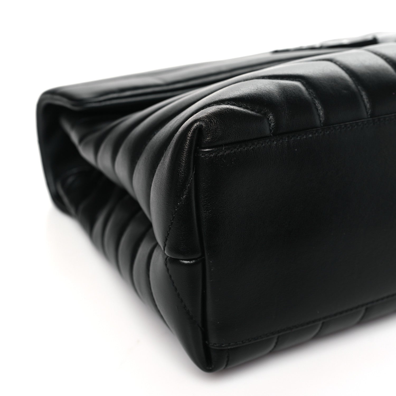Saint Laurent Calfskin Y Quilted Monogram Monochrome Medium Loulou Chain Satchel Black 9 of 10
