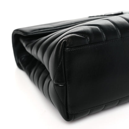 Saint Laurent Calfskin Y Quilted Monogram Monochrome Medium Loulou Chain Satchel Black 9 of 10