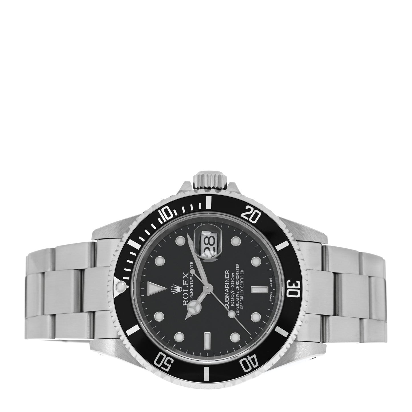 Stainless Steel 40mm Oyster Perpetual Submariner Date Watch Black 16610