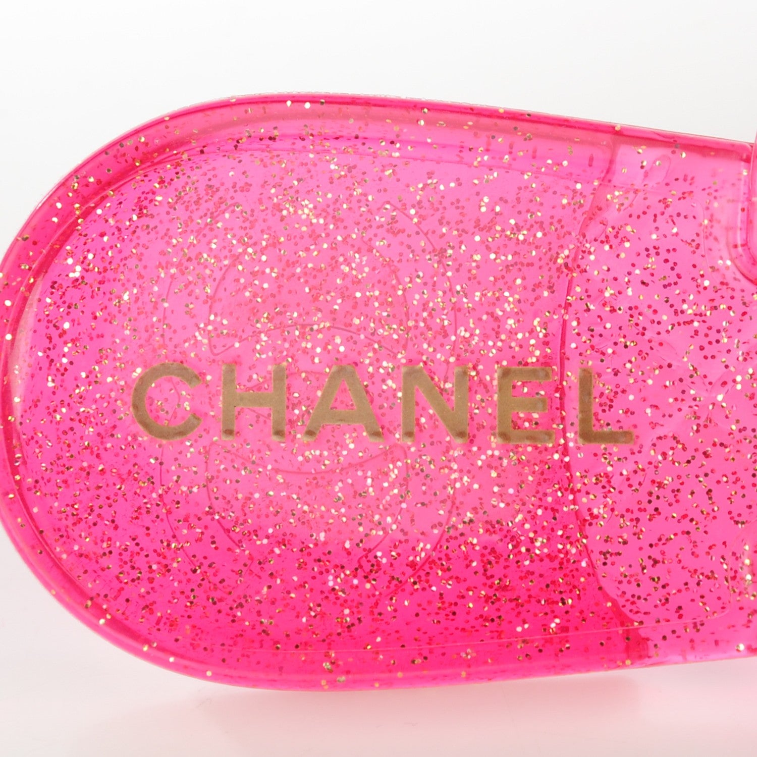 Chanel Jelly Camellia Glitter Thong Sandals 39 Pink 7 of 7