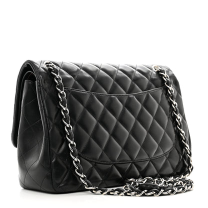 Chanel Lambskin Quilted Jumbo Double Flap Black 3 of 13