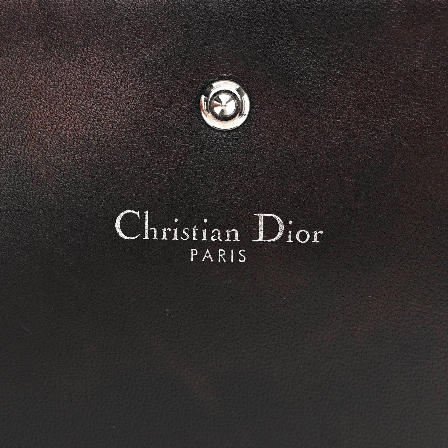 Christian Dior Grained Calfskin Diorama Croisiere Chain Wallet Black 6 of 13