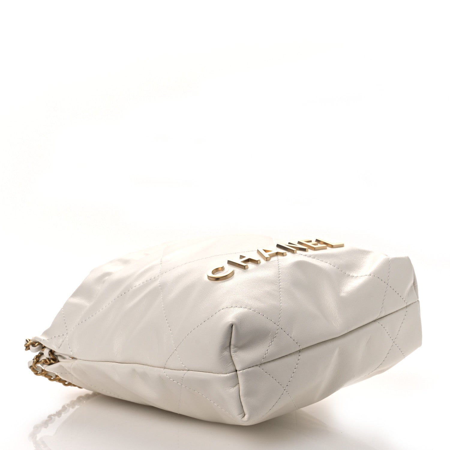 Chanel Shiny Calfskin Quilted Mini Chanel 22 White 1792563