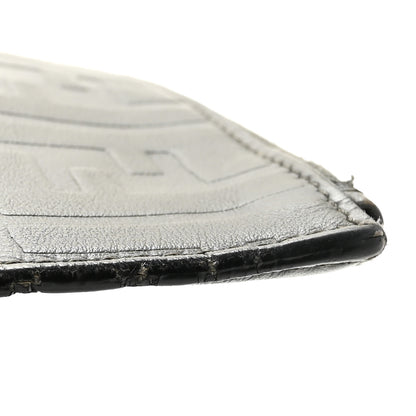 Fendi Vitello Grace FF 1974 Embossed Flat Pouch Anthracite 9 of 11