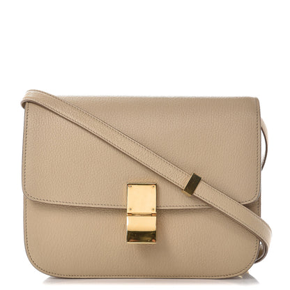 Celine Goatskin Medium Classic Box Flap Bag Dune 1 of 7