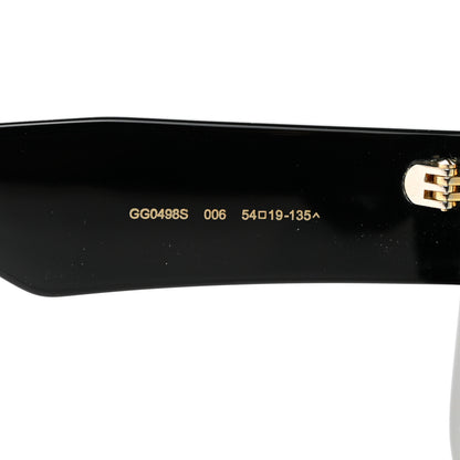 Gucci Acetate Crystal Striped Square Frame Sunglasses GG0498S Black 5 of 8