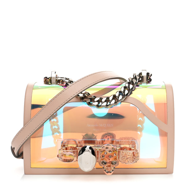 Alexander McQueen Iridescent PVC Calfskin Mini Knuckle Crossbody