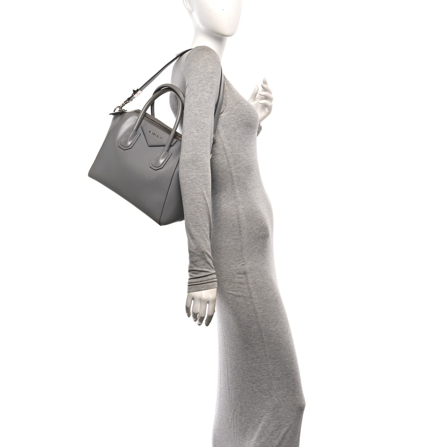 Givenchy Shiny Lord Calfskin Small Antigona Pearl Grey 2 of 10