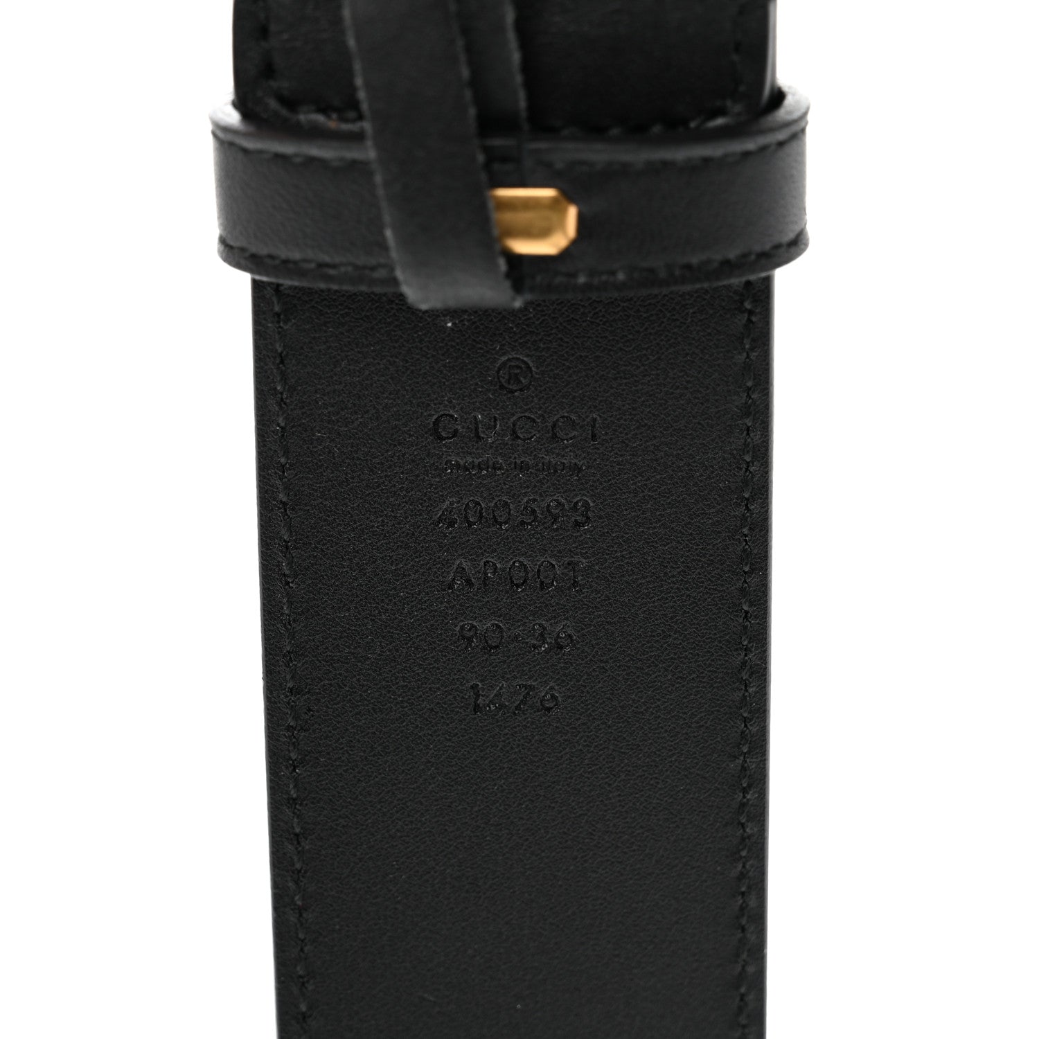Gucci Calfskin Double G 40mm Belt 90 36 Black 3 of 7
