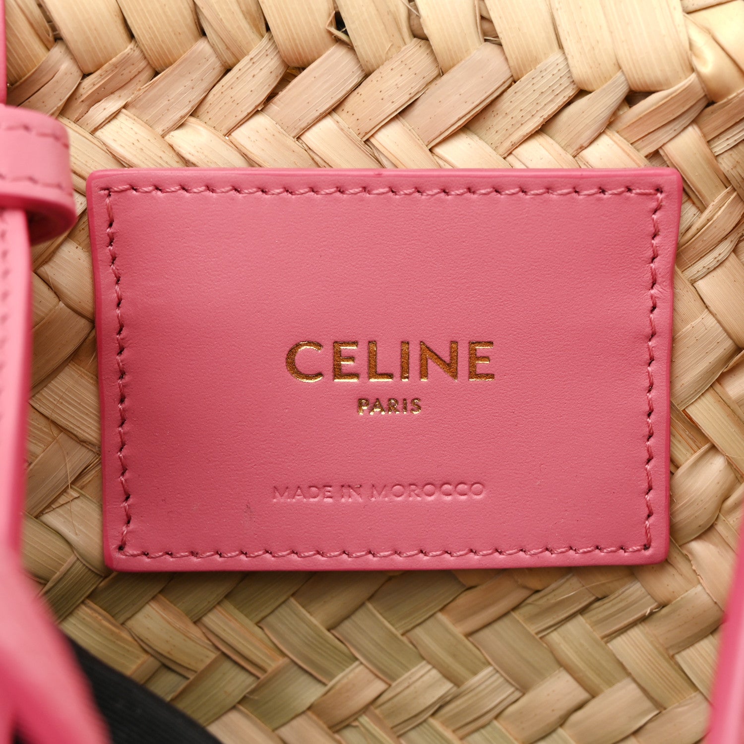 Celine Raffia Calfskin Triomphe Teen Panier Lipstick 6 of 9