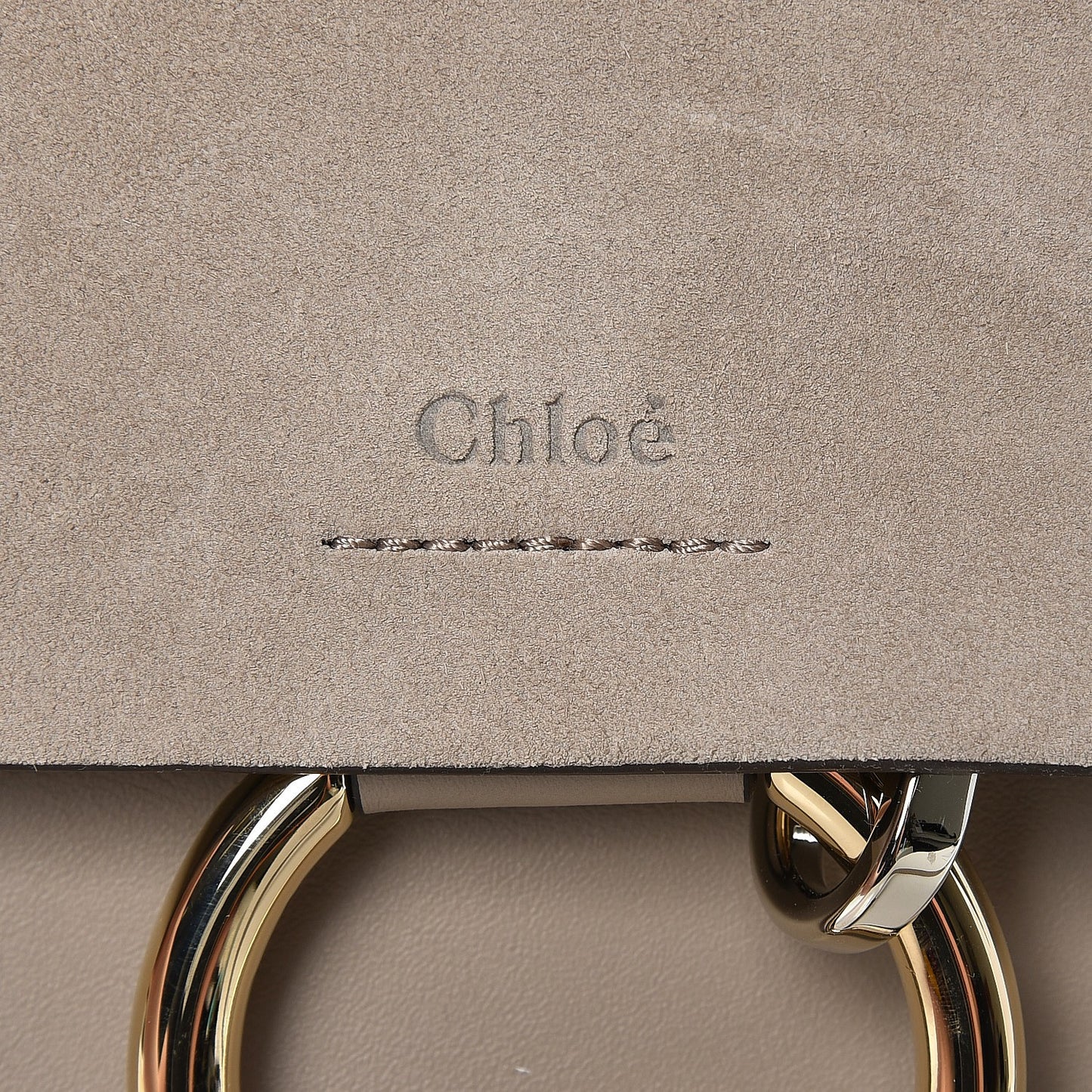 Calfskin Suede Medium Faye Shoulder Bag Motty Grey