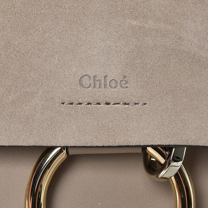 Chloe Calfskin Suede Medium Faye Shoulder Bag Motty Grey 7 of 7