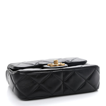 Chanel Lambskin Enamel Quilted Mini Pending CC Square Flap Black 4 of 9