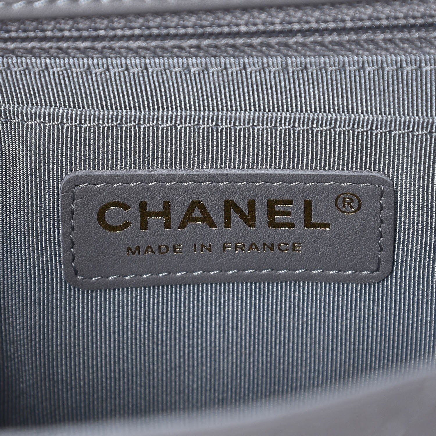 Chanel Calfskin Chevron Quilted Mini Statement Flap Grey 7 of 9