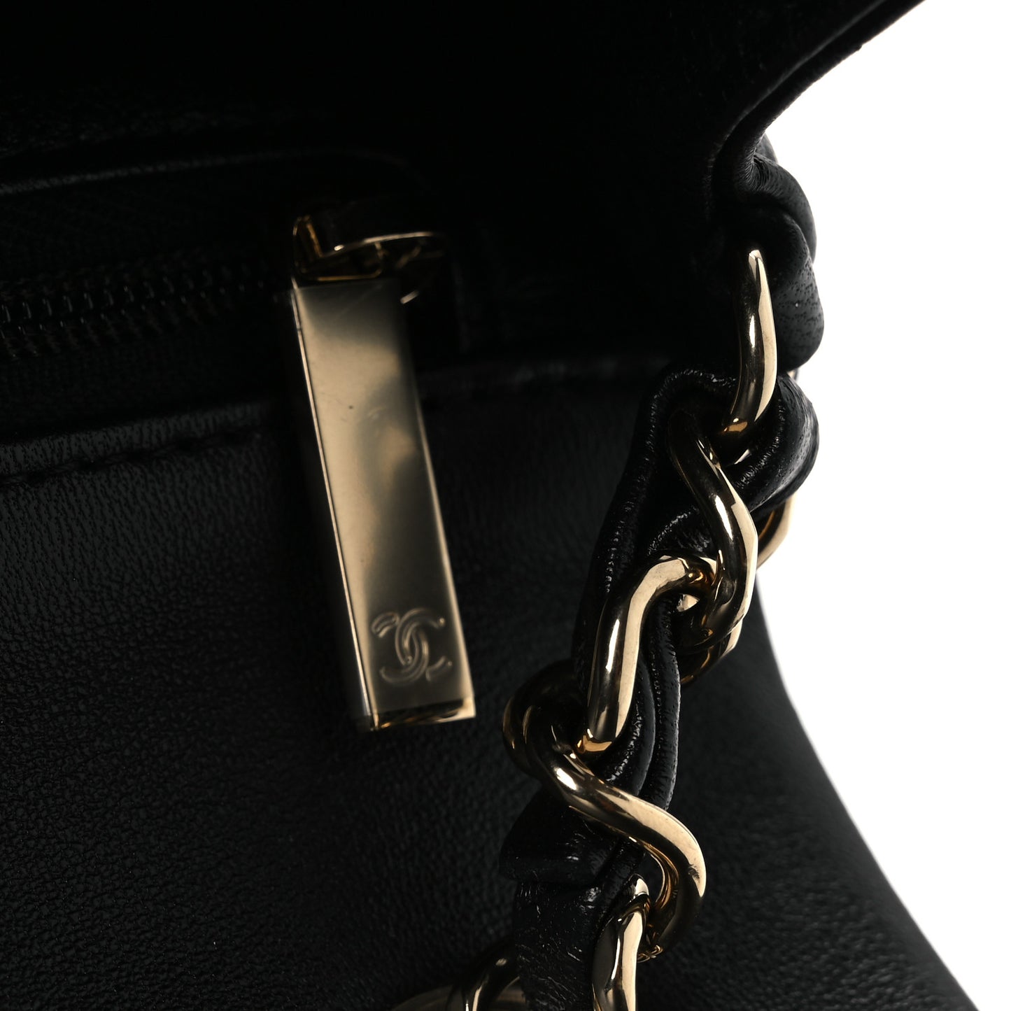 Lambskin Quilted Mini Rectangular Flap Black
