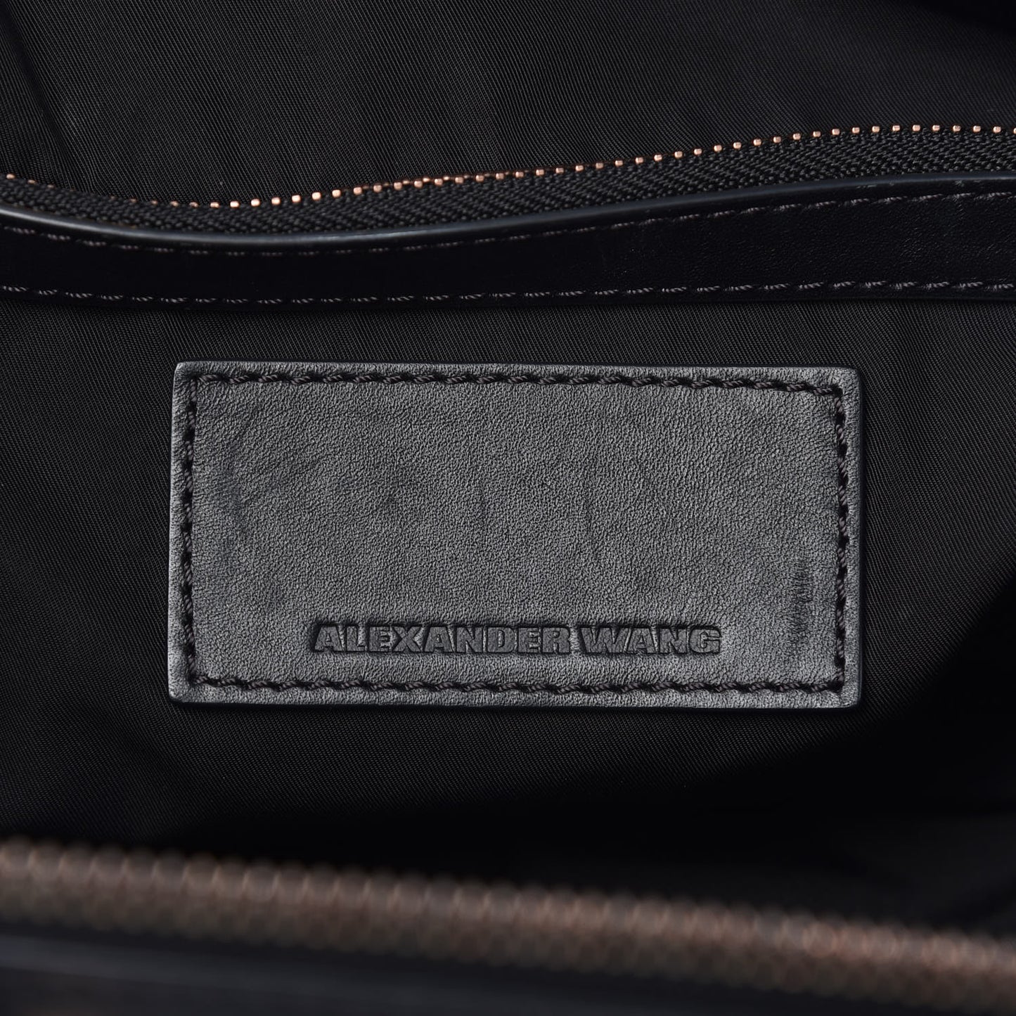Pebbled Calfskin Large Emile Soft Black Rose Gold Hardware