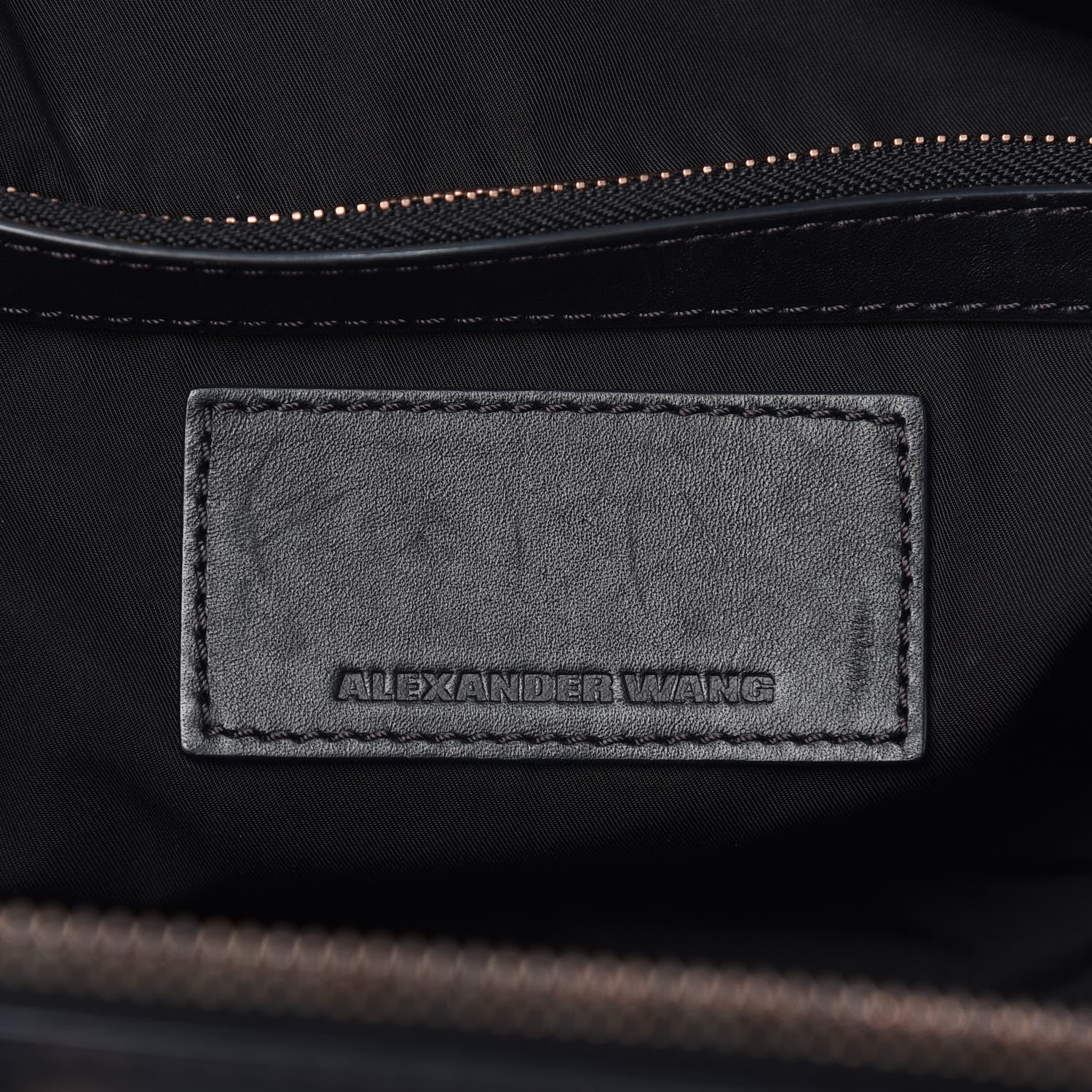 Alexander Wang Pebbled Calfskin Large Emile Soft Black Rose Gold Hardware 7 of 16