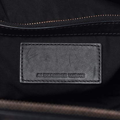 Alexander Wang Pebbled Calfskin Large Emile Soft Black Rose Gold Hardware 7 of 16