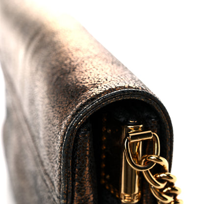 Versace Metallic Suede Palazzo Sultan Shoulder Bag Black Gold 14 of 17