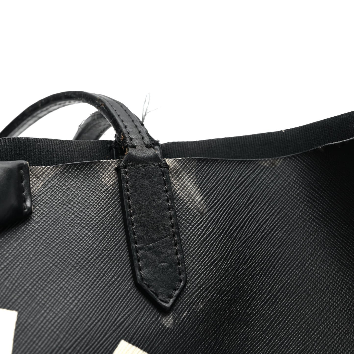 Textured Coated Canvas Favelas Large Antigona Tote Black