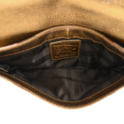 Burberry Metallic Calfskin Shoulder Bag Gold 5 of 12