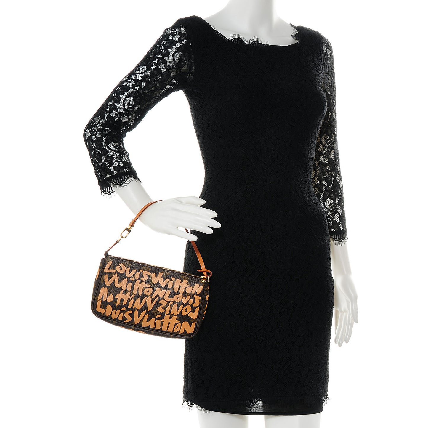 Monogram Graffiti Pochette Accessories Peach