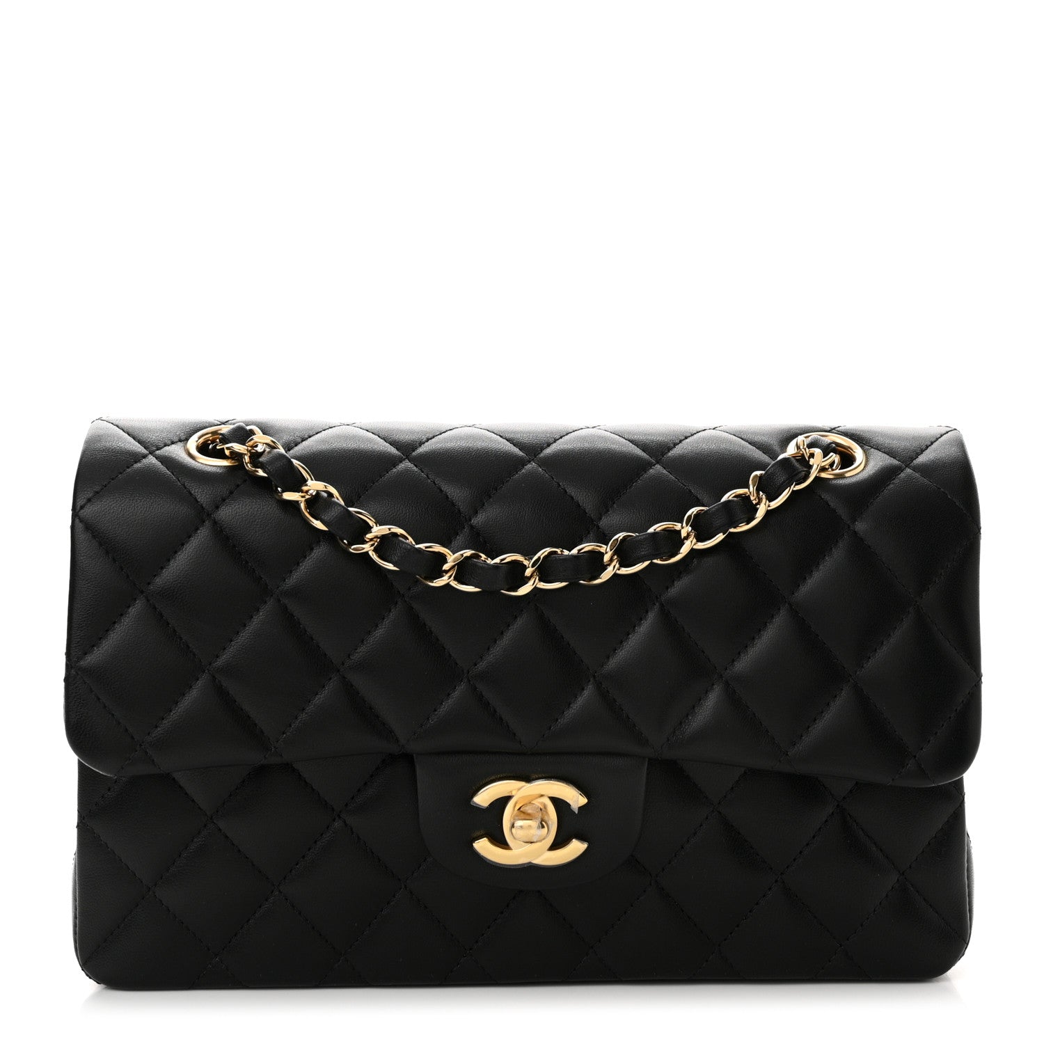 Chanel Lambskin Quilted Small Double Flap Black 1 of 10
