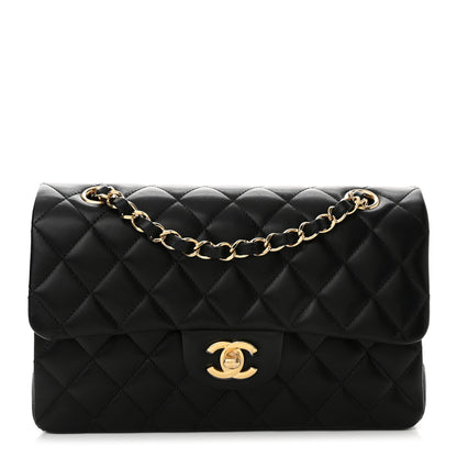Chanel Lambskin Quilted Small Double Flap Black 1 of 10