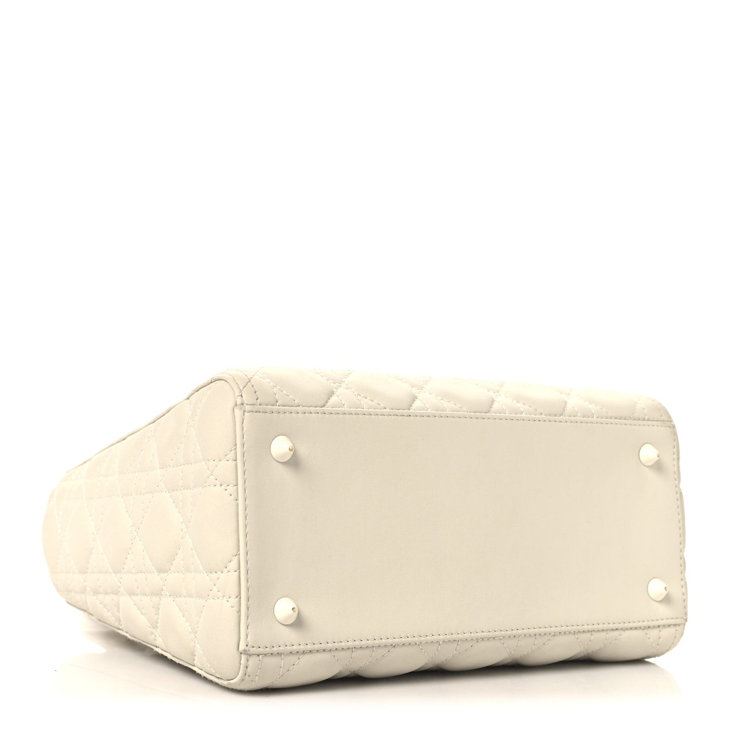 Ultra Matte Calfskin Cannage Medium Lady Dior Latte
