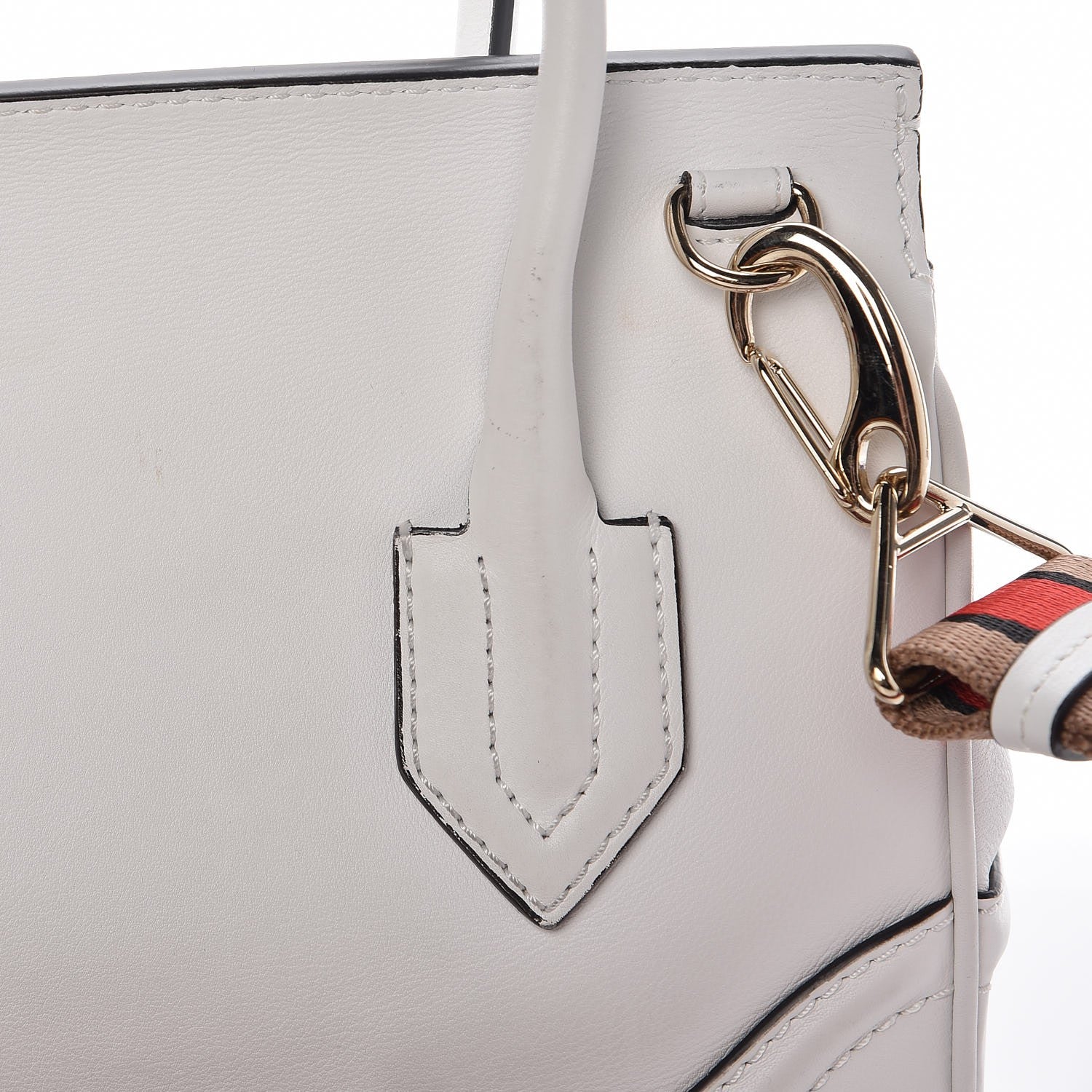 Versace Calfskin Medium Palazzo Empire Bag White 10 of 12
