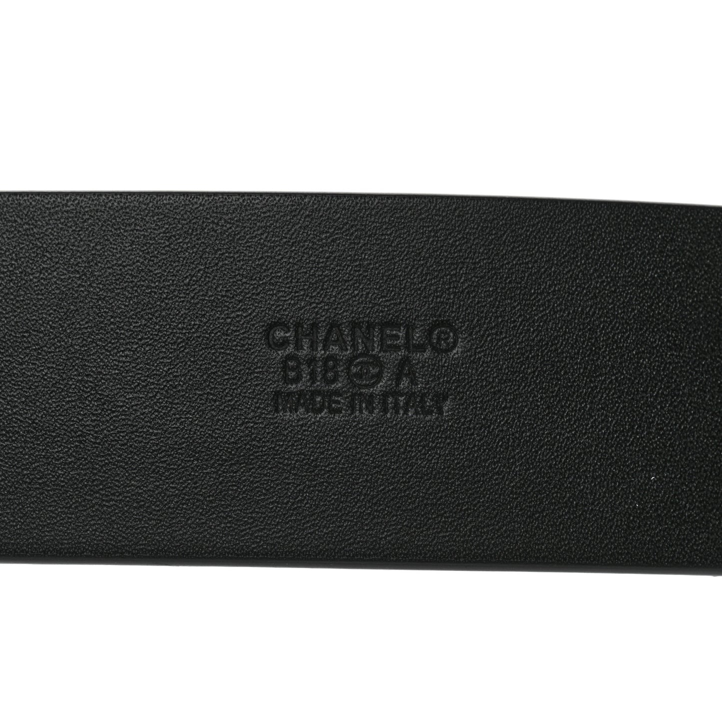 Glazed Calfskin Metal Twisted CC Belt 95 38 Black