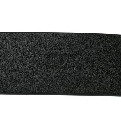 Chanel Glazed Calfskin Metal Twisted CC Belt 95 38 Black 5 of 7