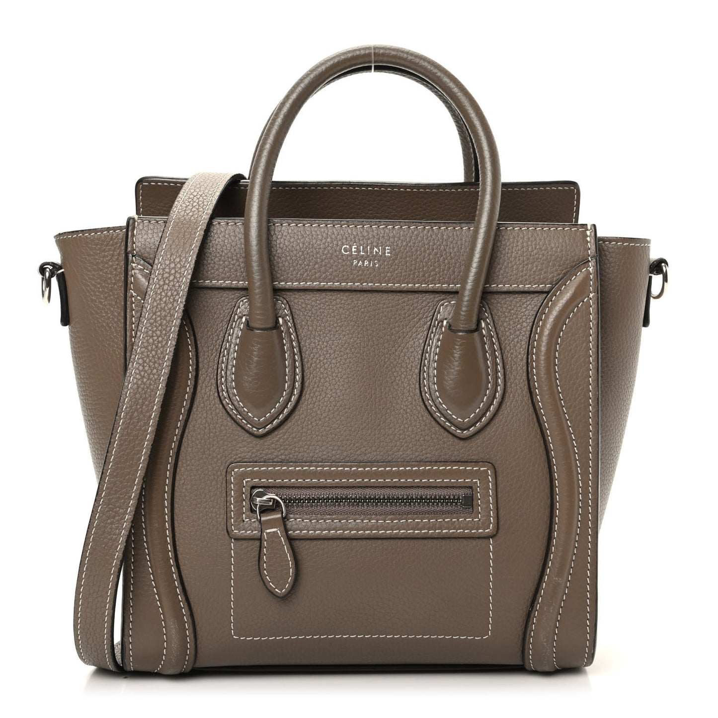 Drummed Calfskin Nano Luggage Souris