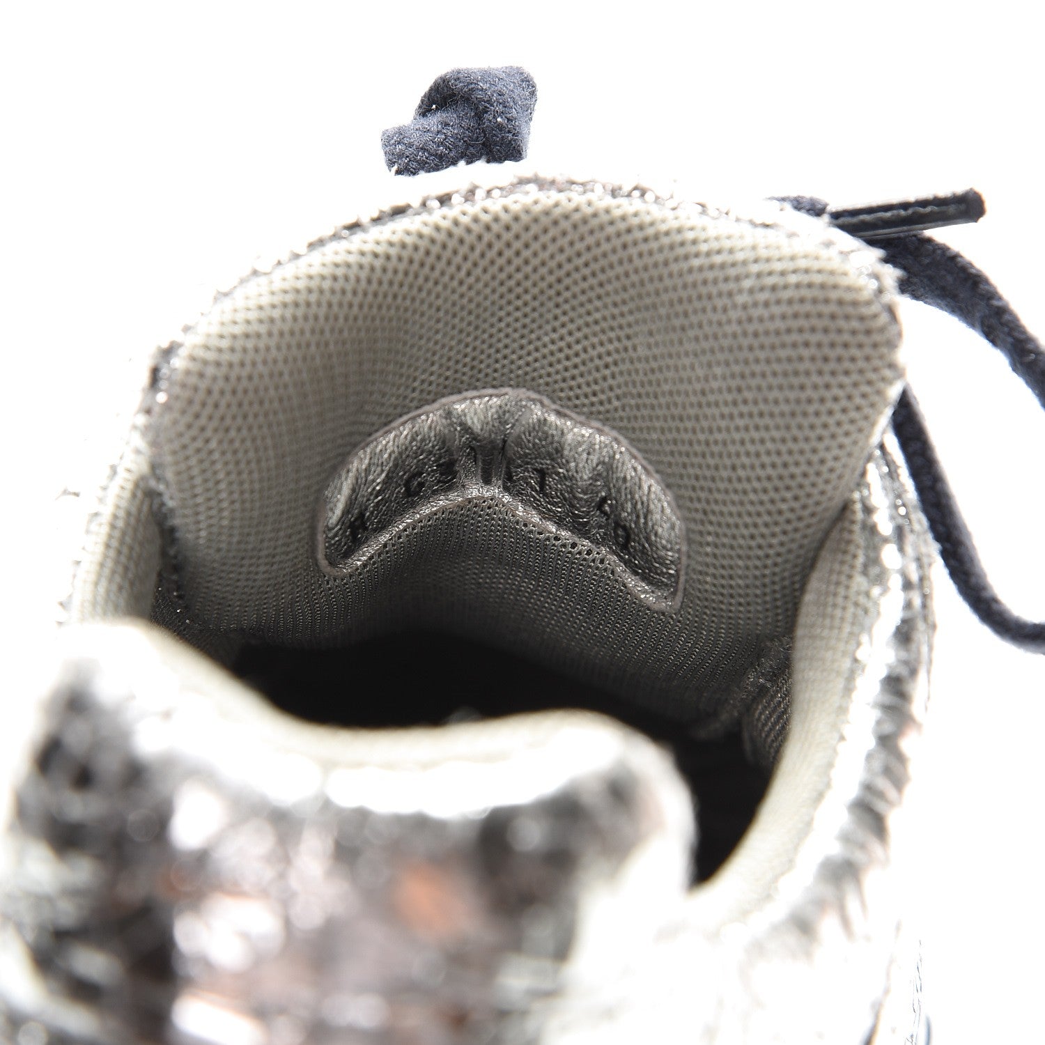 Chanel Metallic Crackled Calfskin CC Sneakers 40 Silver 8 of 9