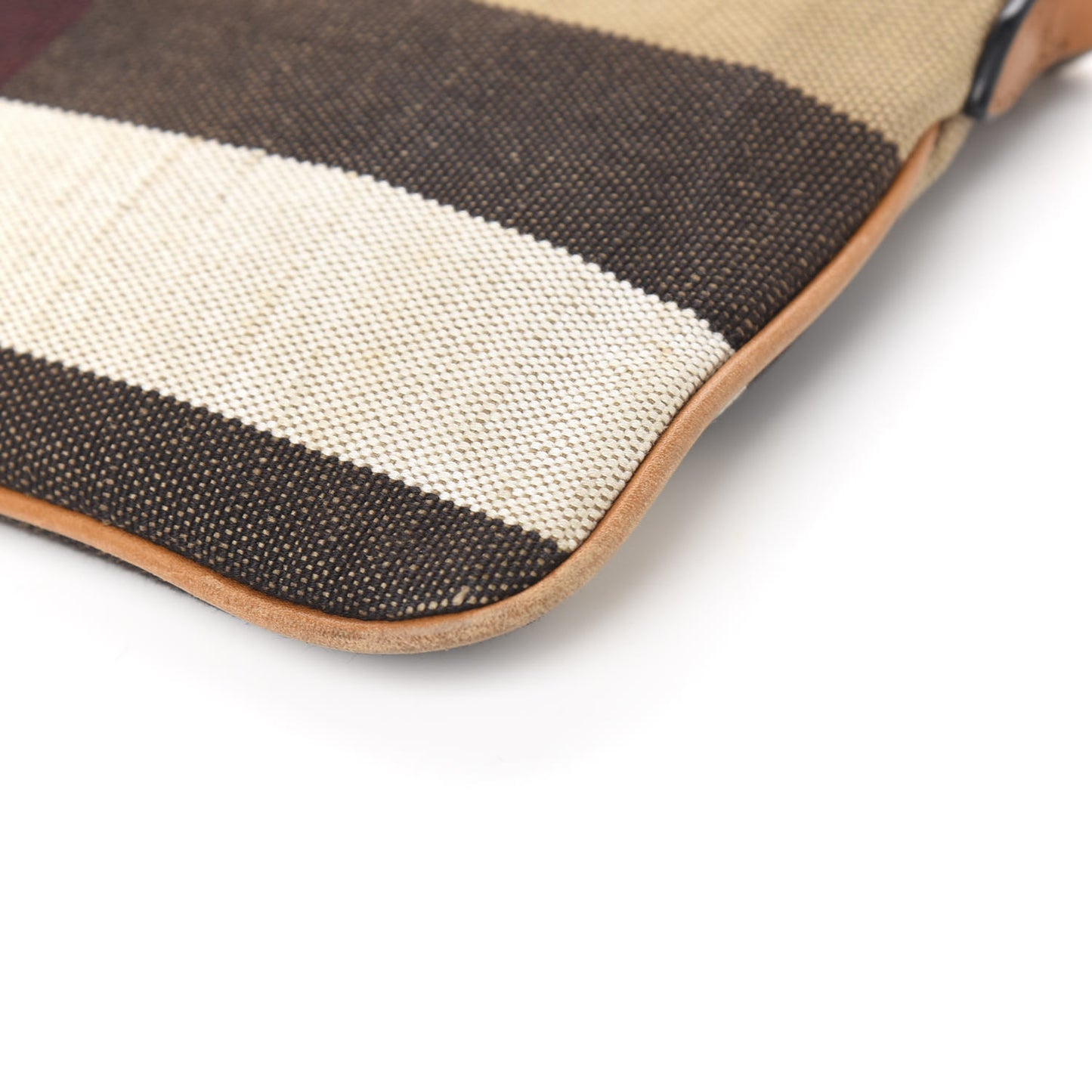 Mega Check Peyton Crossbody Clutch Bag Saddle Brown