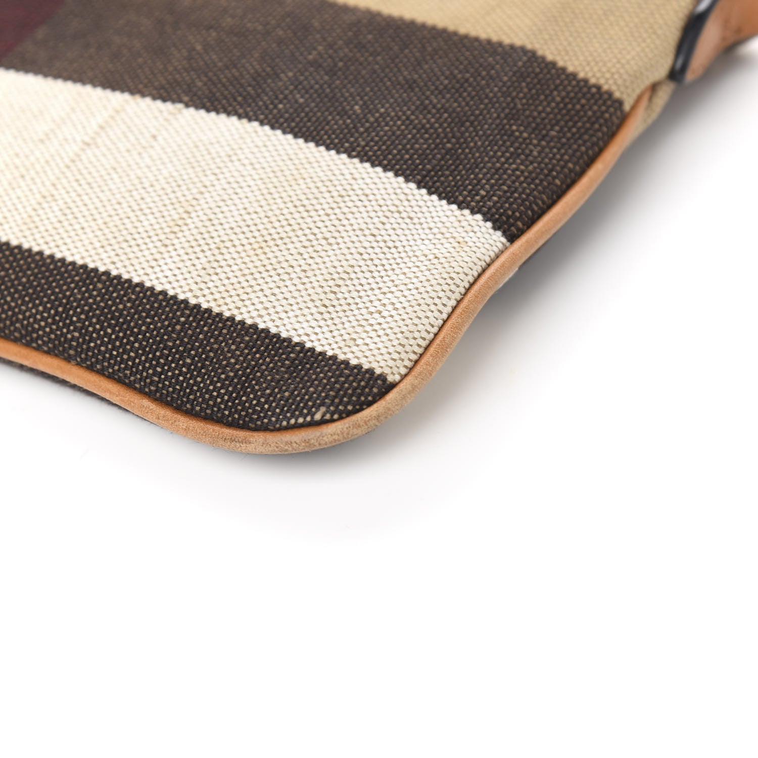 Burberry Mega Check Peyton Crossbody Clutch Bag Saddle Brown 9 of 10
