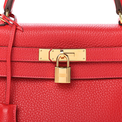 Hermes Taurillon Clemence Kelly Retourne 28 Rouge Casaque 8 of 10